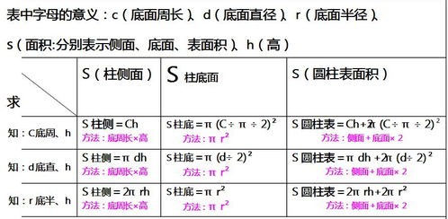 圆柱的底面积公式中文(人教版小学六年级数学下册知识要点)